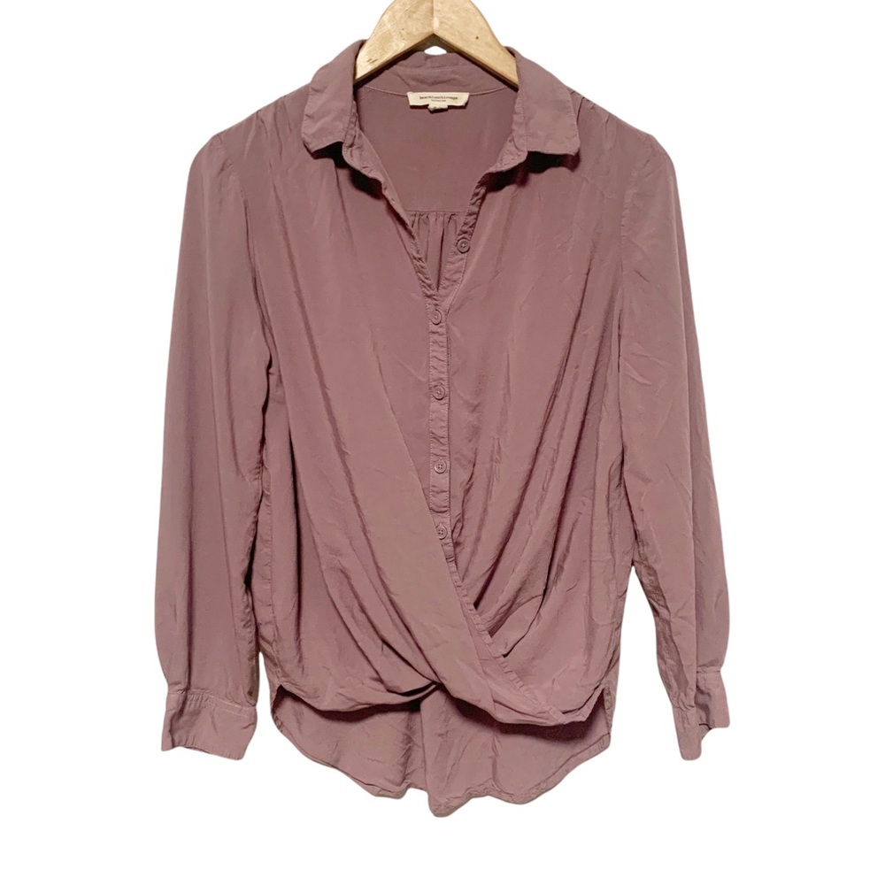 🎄3/$15 Beachlunchlounge Collection Crossover Button Front Blouse S